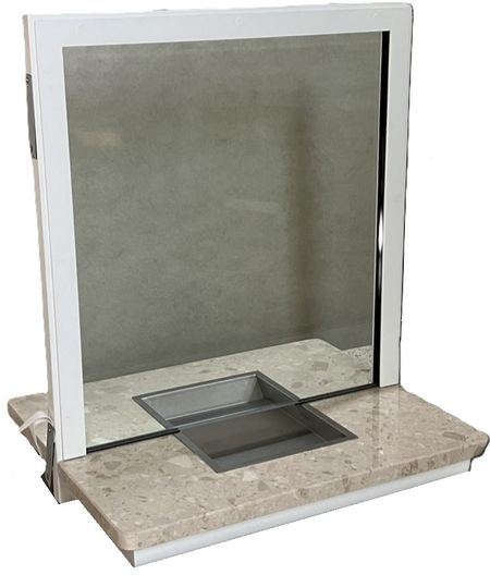 1. Consular window 700x800 with bulletproof glass BR3