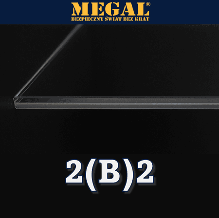 Laminated safety glass, class 2/B/2, ~6.5 mm thick